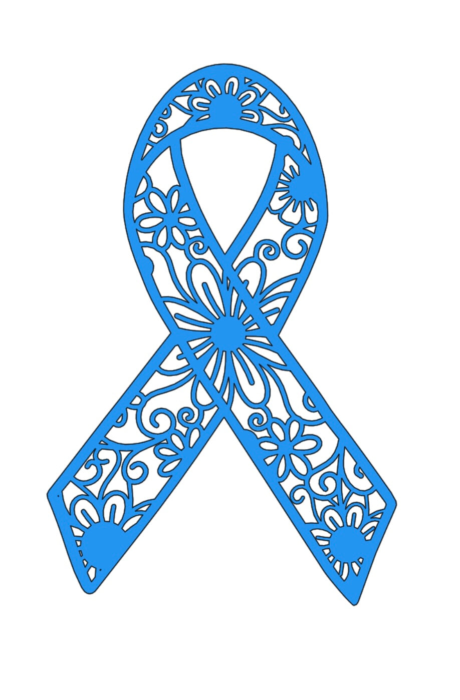 Stylized Cancer Ribon Cancer Ribbon Decal – Custom and Cultured
